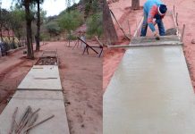 Malanzán: Continúan los trabajos en la Plaza de Loma Larga
