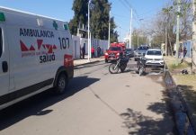 Capital: Chocaron dos motos por Av. Santa Rosa