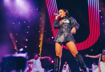 Emilia Mernes y L-Gante, en la fiesta de disfraces más grande de Latinoamérica