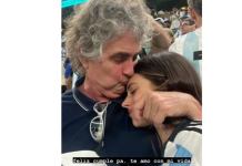 La alegría del papá de Tini por estar con sus hijos en Qatar y la broma de su mujer
