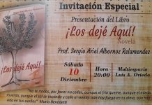 Chepes: Sergio Albornoz presenta su segundo libro “Los dejé Aquí”