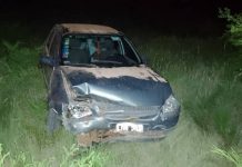 Portezuelo: Conductor no se percató del desvío y derrapó impactando contra un bordo de tierra