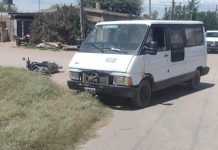 Chepes: Accidente vial entre moto y trafic