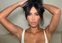 Kim Kardashian posó con la microbikini más chiquita del mundo y es furor