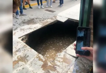 Córdoba: cedió el piso de una escuela y los alumnos cayeron al pozo séptico