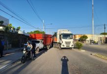 Chepes: Camión provocó múltiple choque en la mañana del lunes