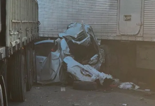 Chaco: choque en cadena sobre Ruta 11 deja un auto totalmente destruido