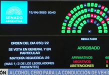 El Senado aprobó la ley de Alcohol Cero por amplia mayoría