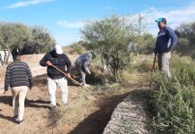 Chepes: Limpieza y desmalezamiento en la zona de “La Defensa”