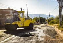 Malanzán: Avanza el plan de asfaltado y reasfaltado en la localidad de El Portezuelo
