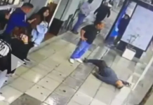 Impactante video: noqueó a un cliente que pidió ir al baño en un restaurante de San Justo