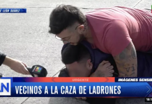Hubo un robo en pleno móvil televisivo, los vecinos atraparon al ladrón y el periodista lo entrevistó