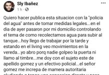 Chepes: “Inspectores del Agua”; Vecino denuncia maltrato y allanamiento de domicilio