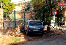 Pompeya: robo, persecución y choque frente a un colegio