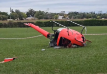 Rosario: se estrelló un helicóptero en Pueblo Esther