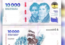 El Banco Central puso en circulación el billete de $10.000