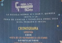 Chepes: Se realizará la Feria de Ciencias etapa Zonal en la Escuela Normal