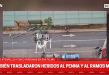 Brutal choque en San Telmo: al menos siete personas heridas
