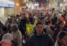 Multitudinaria marcha hacia la residencia de Gustavo Valdés por el caso Loan: “Culpable, hacete responsable”