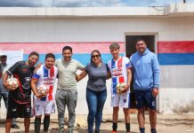 Malanzán: Entrega de pelotas a los equipos de la Liga Municipal