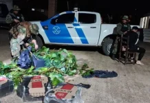 Chaco: disfrazado de camalote, un hombre ingresaba mercadería de contrabando por agua