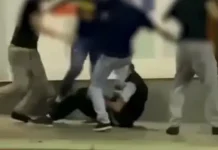 Córdoba: graban una brutal golpiza en patota a la salida de un boliche
