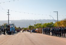 Malanzán: Emotivo acto por el Día de la Bandera en El Portezuelo