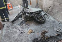 Chepes: Reparaba su moto y se le incendió en su vivienda