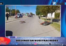 Chepes: Dos mujeres hospitalizadas tras choque entre moto y bicicleta en Av. Belgrano