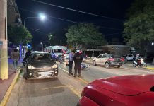 Capital: Choque entre auto y moto en Av. Perón