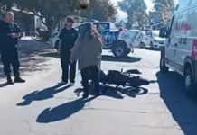 Capital: Automóvil protagonizó un choque con una moto, el conductor resultó herido y el automovilista se dio a la fuga