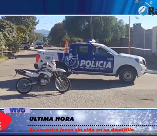 Chepes: Joven fue encontrado sin vida en su domicilio y se dictaminó la causal de la misma