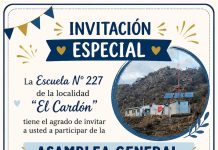 Chepes: La escuela Nº 227 de El Cardón invita a una Asamblea para imponerle un nombre a la Institución