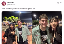 La última foto que una fanática argentina se sacó con Gaspi la noche anterior del accidente en Río de Janeiro