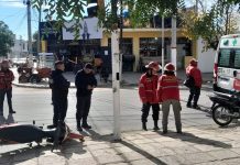 Capital: Dos motociclistas resultaron heridos tras un choque en avenida Facundo Quiroga