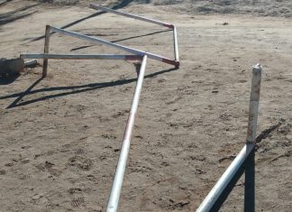 Chepes: Destrozaron los arcos en el predio de Estudiantes El Tala