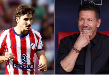 Diego Simeone reveló por qué Julián Álvarez se fue de la cancha sin saludar a los hinchas del Atlético de Madrid