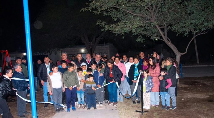 Ulapes: Inauguraron la nueva iluminación de la Plazoleta Virgen del Rosario